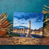 パドヴァのライトアップされた像の列 フォトプラーク (側面)