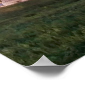 パドヴァのライトアップされた像の列 ポスター (角)