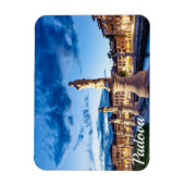 パドヴァのライトアップされた像の列 マグネット (縦)