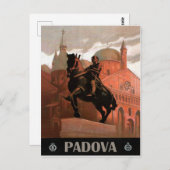 パドヴァ，都市，イタリア，ヴィンテージ旅行ポスター ポストカード (正面/裏面)