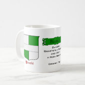 パナイタリアンスビアンキヘラルディックシールドとブレゾン コーヒーマグカップ (正面左)