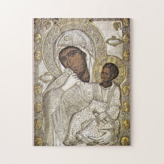パナギアパラミシア正教会のキリスト教のアイコン ジグソーパズル (縦)