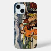 パナグラ空港のターマックにいる旅行者たち レトロな旅行 Case-Mate iPhoneケース (裏面)