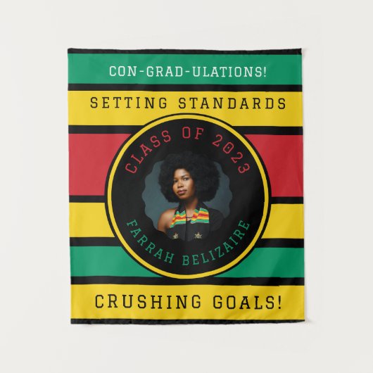 パナフリカ フォト 卒業 タペストリー (正面)