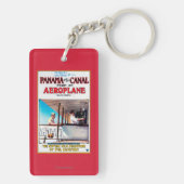 パナマおよび運河の飛行機映画広告宣伝Poste キーホルダー (裏面)