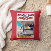 パナマおよび運河の飛行機映画広告宣伝Poste クッション (ブランケット)