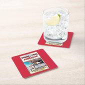 パナマおよび運河の飛行機映画広告宣伝Poste スクエアペーパーコースター (インサイチュ)