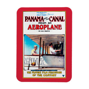パナマおよび運河の飛行機映画広告宣伝Poste マグネット