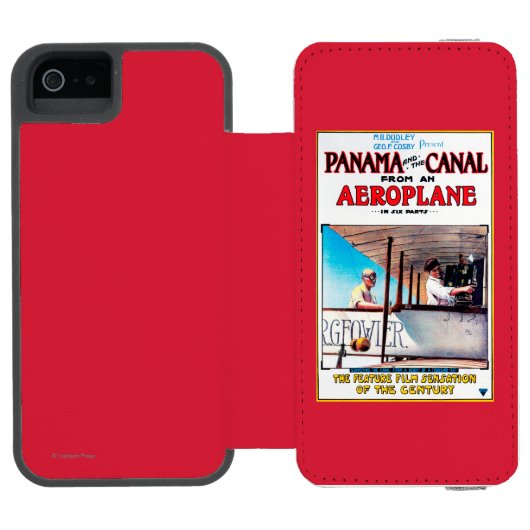 パナマおよび運河の飛行機映画広告宣伝Poste Incipio iPhoneウォレットケース (フォリオオープン)