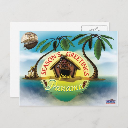 パナマからの季節の挨拶 シーズンポストカード (正面/裏面)