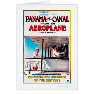 パナマと運河飛行機映画プロモポスター