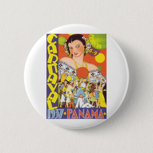 パナマのカーニバル 缶バッジ (正面)