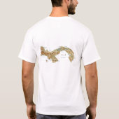 パナマのバナー+地図+テキストTシャツ Tシャツ (裏面)