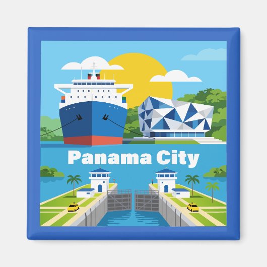 パナマのパナマシティ マグネット (正面)