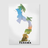 パナマの地図 イラスト旅行ポスター印刷 (正面)