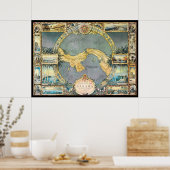 パナマの「海賊」地図 ポスター (キッチン)