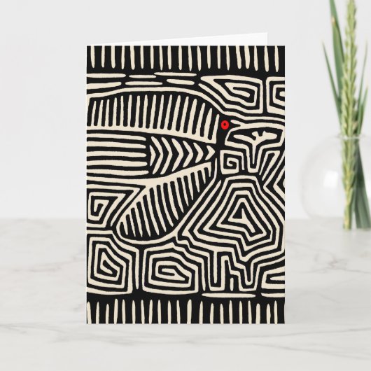 パナマクナインディアンモラパジャロ白黒 カード (正面)