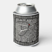 パナマクナインディアンモラパジャロ – 白黒 缶クーラー (缶裏面)