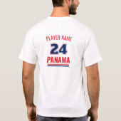 パナマサッカー国家の旗 伝統のサッカーボール Tシャツ (裏面)