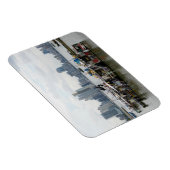 パナマシティスカイラインウィズ魚釣りボート マグネット (右側)