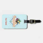 パナマシティトゥカンレトロパームツリーズヴィンテージ ラゲッジタグ (正面横)