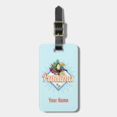 パナマシティトゥカンレトロパームツリーズヴィンテージ ラゲッジタグ (正面縦)