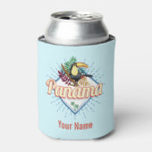パナマシティトゥカンレトロパームツリーズヴィンテージ 缶クーラー (缶正面)
