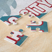 パナマシティドルフィン – レトロヴィンテージトラベル ジグソーパズル (側面)