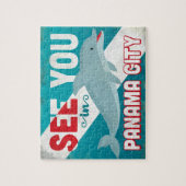 パナマシティドルフィン – レトロヴィンテージトラベル ジグソーパズル (縦)