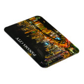 パナマシティバイナイトウォーターカラースカイライン絵画ズ マグネット (右側)