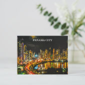 パナマシティバイナイトパノラマビュー絵を描ズ ポストカード (スタンド正面)