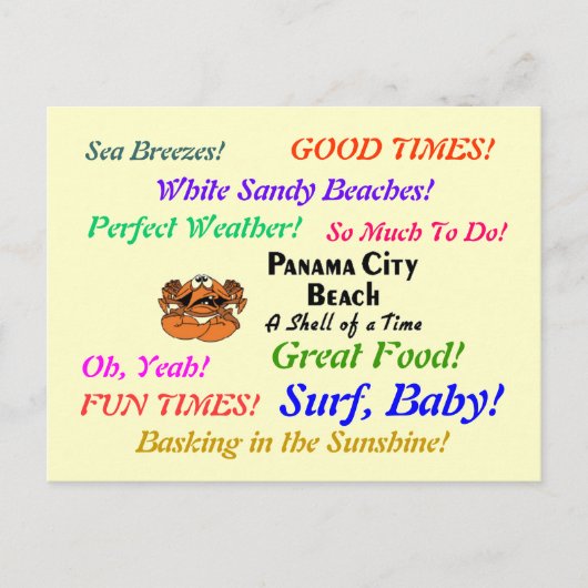 パナマシティビーチカニ ポストカード (正面)