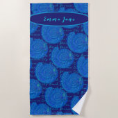 パナマシティビーチフロリかわいらしダブルーシーシェル ビーチタオル (正面)