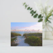 パナマシティビーチフロリダサンセットビーチ歩道 ポストカード (スタンド正面)