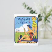 パナマシティビーチフロリダヴィンテージ旅行はがき ポストカード (スタンド正面)