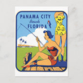 パナマシティビーチフロリダヴィンテージ旅行はがき ポストカード (正面)
