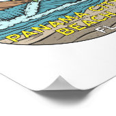 パナマシティビーチフロリダヴィンテージ ポスター (角)