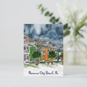 パナマシティビーチフロリダ熱帯芸術ギフト ポストカード (スタンド正面)