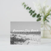 パナマシティビーチFLピア&ビーチブラック&ホワイト ポストカード (スタンド正面)