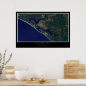 パナマシティフロリダ衛星ポスターマップ ポスター (キッチン)