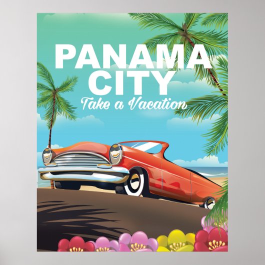 パナマシティヴィンテージ旅行ポスター ポスター (正面)