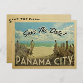 パナマシティ日付保存ヴィンテージビーチ 航海の 案内ポストカード (正面/裏面)