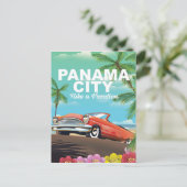 パナマシティ ヴィンテージ 旅行ポスター ポストカード (スタンド正面)