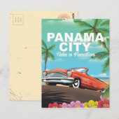 パナマシティ ヴィンテージ 旅行ポスター ポストカード (正面/裏面)