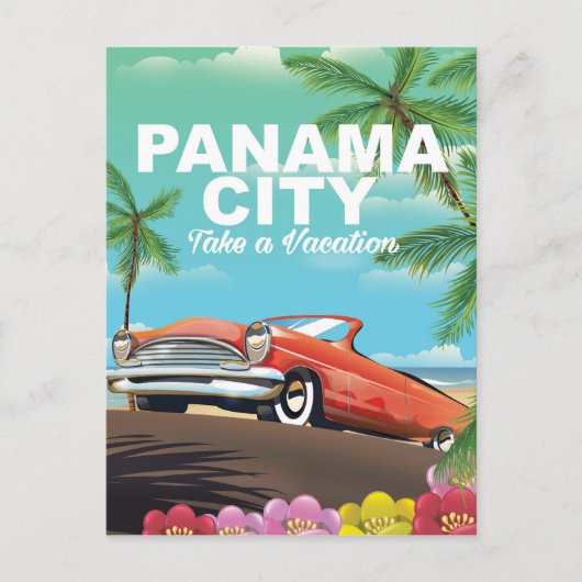 パナマシティ ヴィンテージ 旅行ポスター ポストカード (正面)