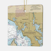 パナマシティFL航海のチャート セラミックオーナメント (左)