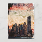 パナマスタイリッシュシティ街並みスカイライン ポストカード (正面)