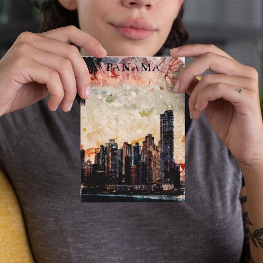パナマスタイリッシュシティ街並みスカイライン ポストカード