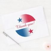 パナマステッカー(カスタマイズ可能な文字付) ラウンドシール (封筒)