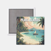 パナマパール諸島トラベル マグネット (正面/裏面)